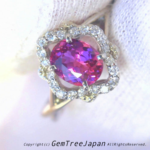 美しい濃厚色の輝き✨抜群のカットで仕上げた非加熱サファイア1.35ctプラチナリング💍
