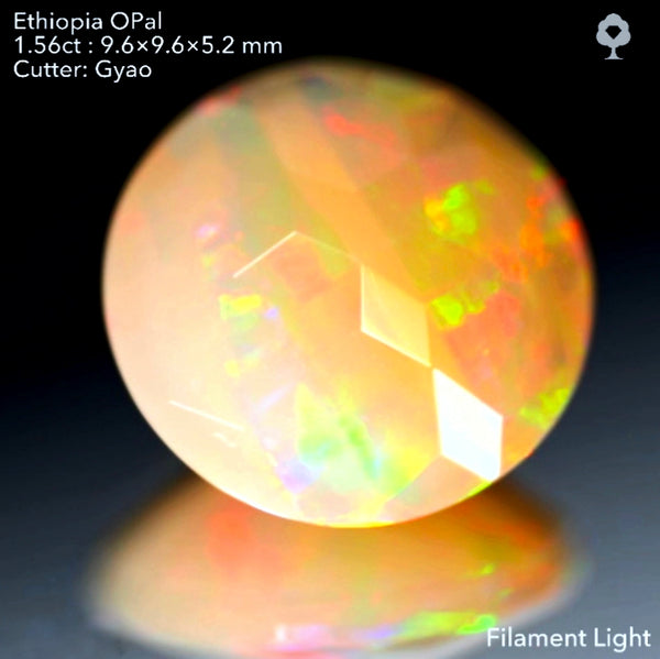 【元祖キューブスター・ラウンドversion】エチオピアオパール 1.56ct ゲオちゃん作品✨