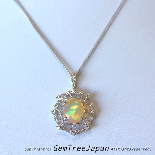 チャンスは一度きり❗️❓24時間タイムSALE⏰エチオピアオパール1.77ct💎プラチナペンダント