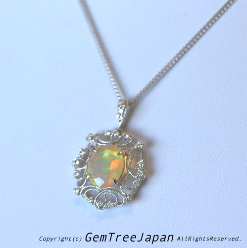チャンスは一度きり❗️❓24時間タイムSALE⏰エチオピアオパール1.77ct💎プラチナペンダント