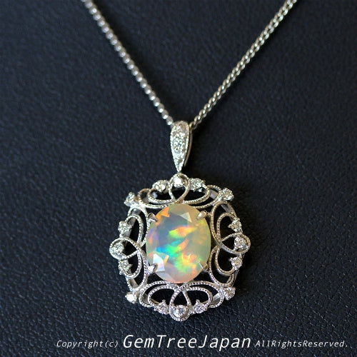 チャンスは一度きり❗️❓24時間タイムSALE⏰エチオピアオパール1.77ct💎プラチナペンダント