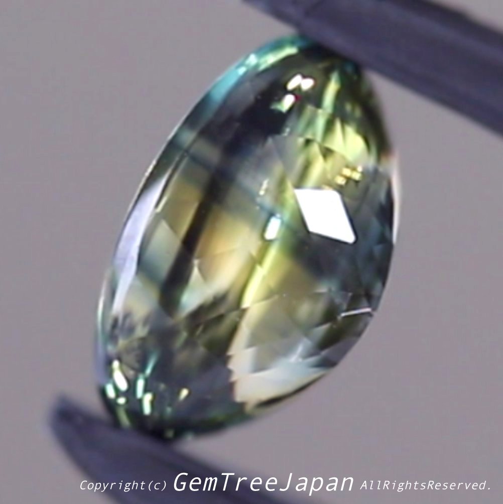 美色のまだら感がたまらない非加熱パーティーカラーサファイア1.840ct