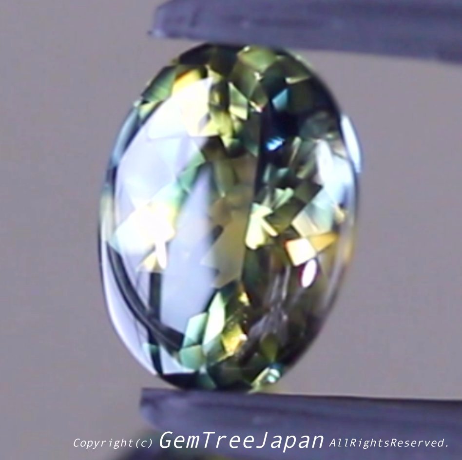 美色のまだら感がたまらない非加熱パーティーカラーサファイア1.840ct