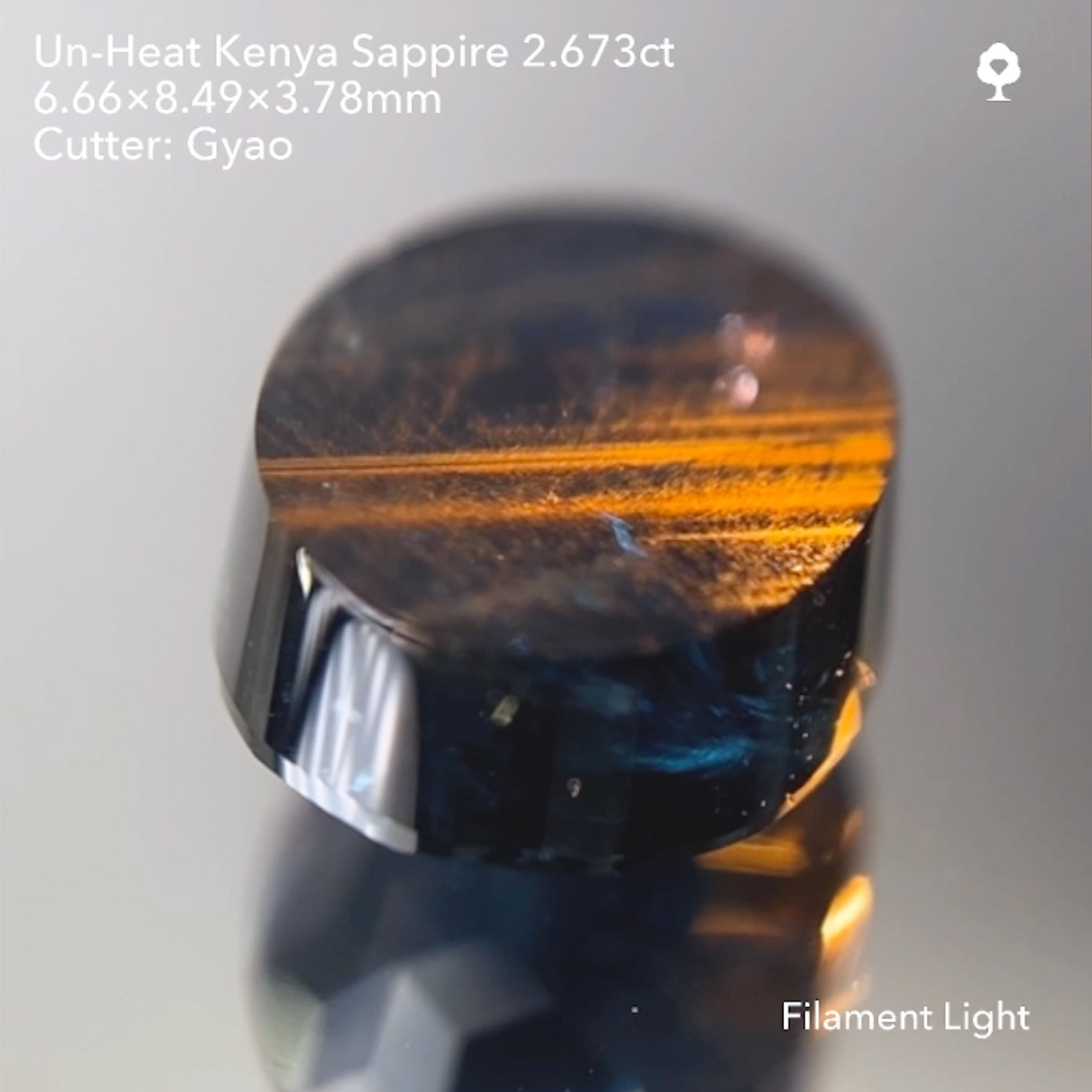 キューブスター非加熱ケニアサファイア2.673ct ゲオちゃん作品 11/14ライブ配信作品