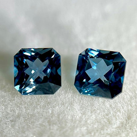 【GTY閉店大感謝】💖 「ラディアント」ロンドンブルートパーズセット計１.００ct💙ピアッちゃん作品✨【5/8インスタライブご紹介品】