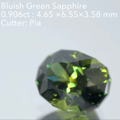 融合美色✌️ブルーイッシュグリーンサファイア0.906ct💎ピアッちゃん作品👍お正月期間中につき『クーポン or ZB』のご利用もOK❗️