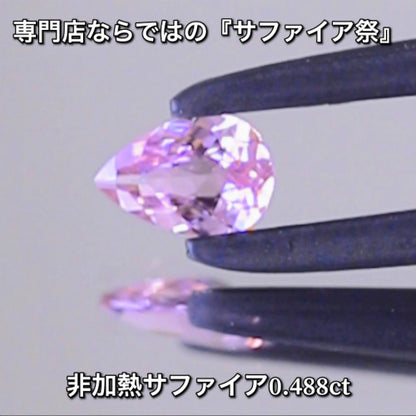 非加熱ピンク0.488ct💎専門店ならではの“サファイア祭り”✨魅力的な即決価格を付けてオークションでご紹介❗️こちらは本日「22時00分終了」となります⏰
