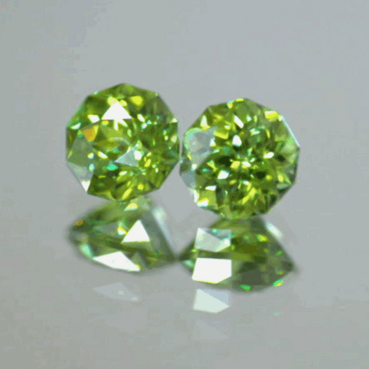 【SOLD OUT】【第2弾 セット2】ナミビア産の魅力全開‼️小さくたってキラッキラ✨✨デマンドイドガーネット 10角形 2個セット計0.37ct💎💎コチラはお問合せ一番乗り特価でご紹介です♪