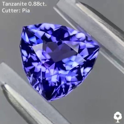 【お客さま専用】湧き上がる細やかな煌めきの美色ファンシートリリアント★タンザナイト 0.88ct ピアッちゃん作品