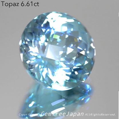 すんげえ輝き✨ピアッちゃん作“くらら＆ダリア”カット💎ブルートパーズ6.61ct