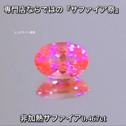 非加熱ピンク0.467ct💎専門店ならではの“サファイア祭り”✨魅力的な即決価格を付けてオークションでご紹介❗️こちらは本日「22時00分終了」となります⏰