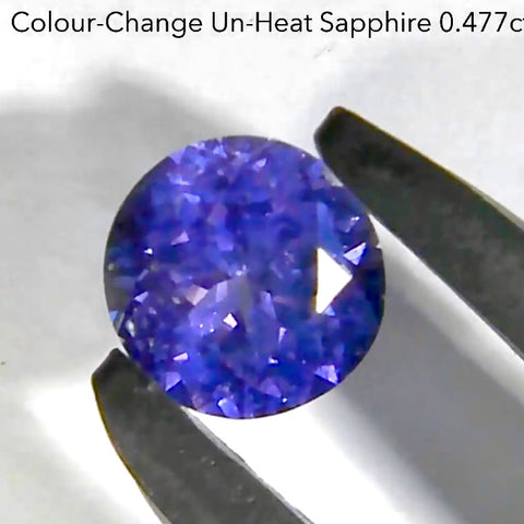 12/21Live配信商品💎🌳⚡️非加熱カラーチェンジサファイア0.477ct✨ピアっちゃん作品