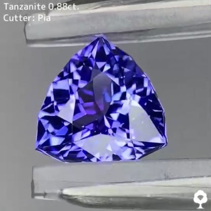 【お客さま専用】湧き上がる細やかな煌めきの美色ファンシートリリアント★タンザナイト 0.88ct ピアッちゃん作品