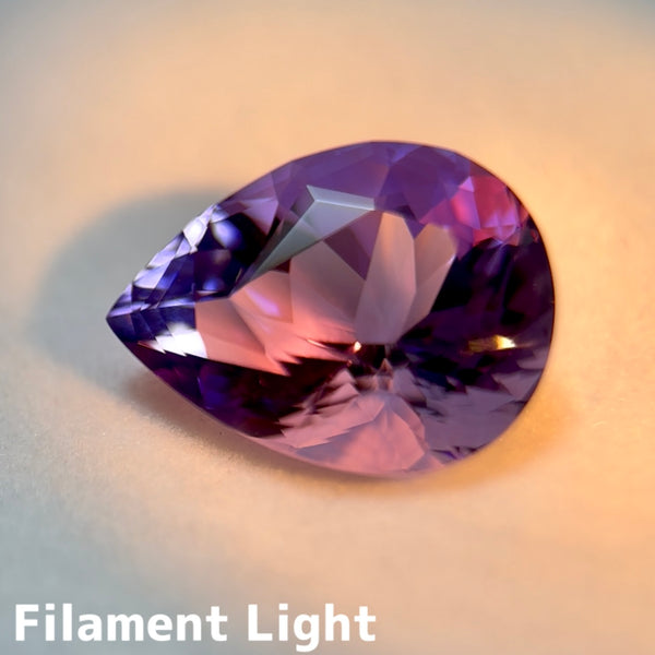 アメジスト 9.37ct 変則キューブカット