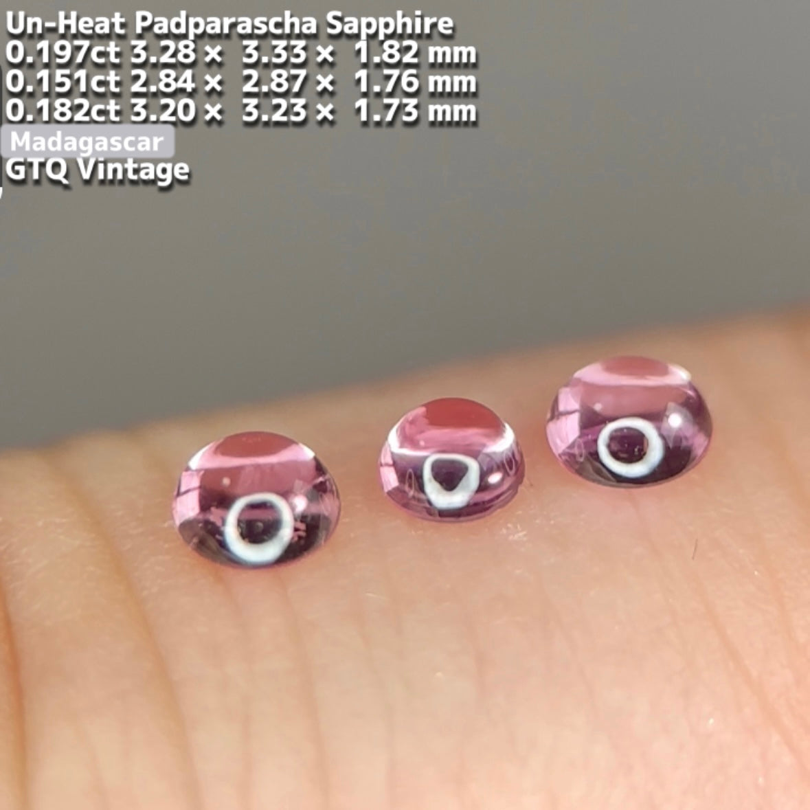 【お客様専用ページ】パパラチアカボション3コセット