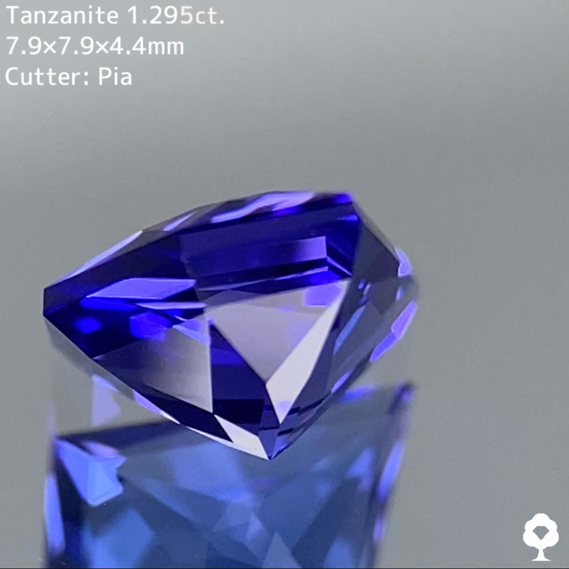 全て要素が美しい抜群のプロポーションの美色宝石形★タンザナイト1.295ct