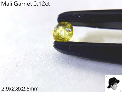 🍯世界に一つ❗️(今現在)『“虹”入りラウンドキューブスター』🌈マリガーネット0.12ct💎ゲオ先生作品✨GW特別価格❗️❗️【5/5YouTubeライブご紹介作品】