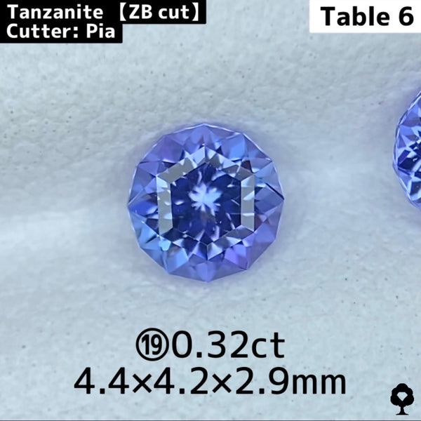 【ライブチャット購入者様専用】⑲ タンザナイト（4.2mm/Table 6 ZB Cut）0.32ct