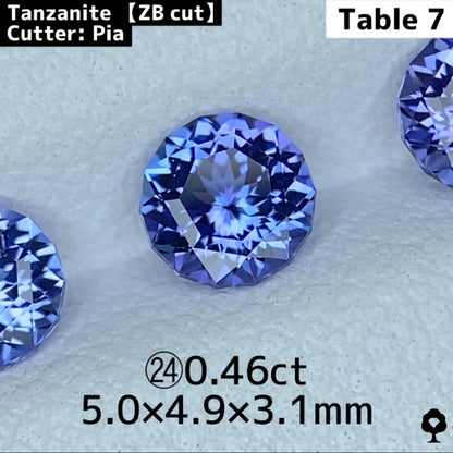 ご当選者さま専用【プチプラ抽選販売】㉔ タンザナイト（4.9mm/Table 7 ZB Cut）0.46ct