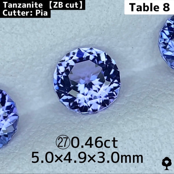 【ライブチャット抽選購入者専用】㉗ タンザナイト（4.9mm/Table 8 ZB Cut）0.46ct