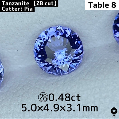 ご当選さま専用【プチプラ抽選販売】㉘ タンザナイト（4.9mm/Table 8 ZB Cut）0.48ct