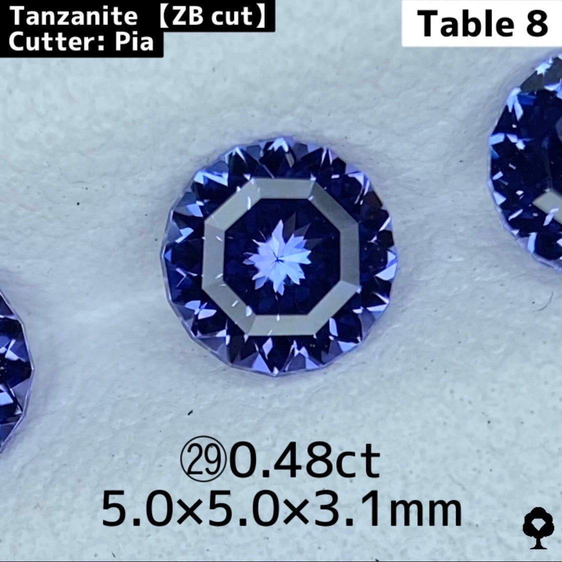 ご当選さま専用【プチプラ抽選販売】㉙ タンザナイト（5.0mm/Table 8 ZB Cut）0.48ct