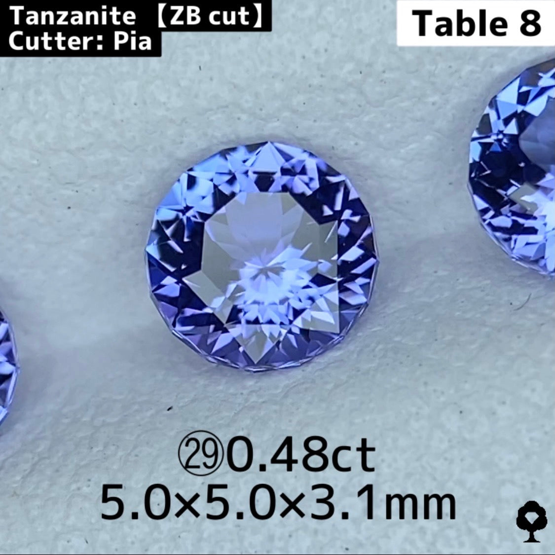 ご当選さま専用【プチプラ抽選販売】㉙ タンザナイト（5.0mm/Table 8 ZB Cut）0.48ct