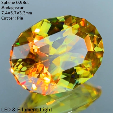 【高級プチプラ】スフェーン （ZB Cut） 0.98ct ZB cut