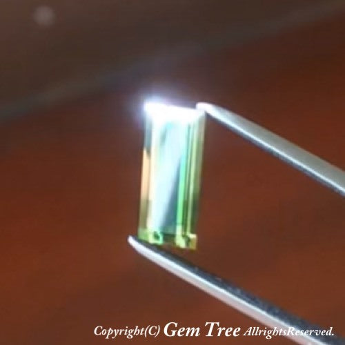 微妙で絶妙なバイカラートルマリン2.60ct→2.49ctカットも完成
