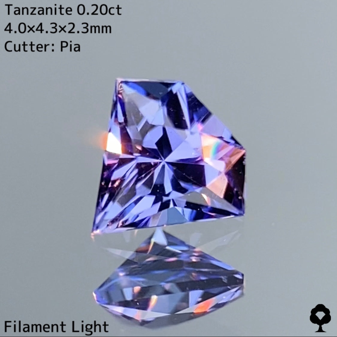 【宝石形カット】タンザナイト 0.20ct ピアッちゃん作品