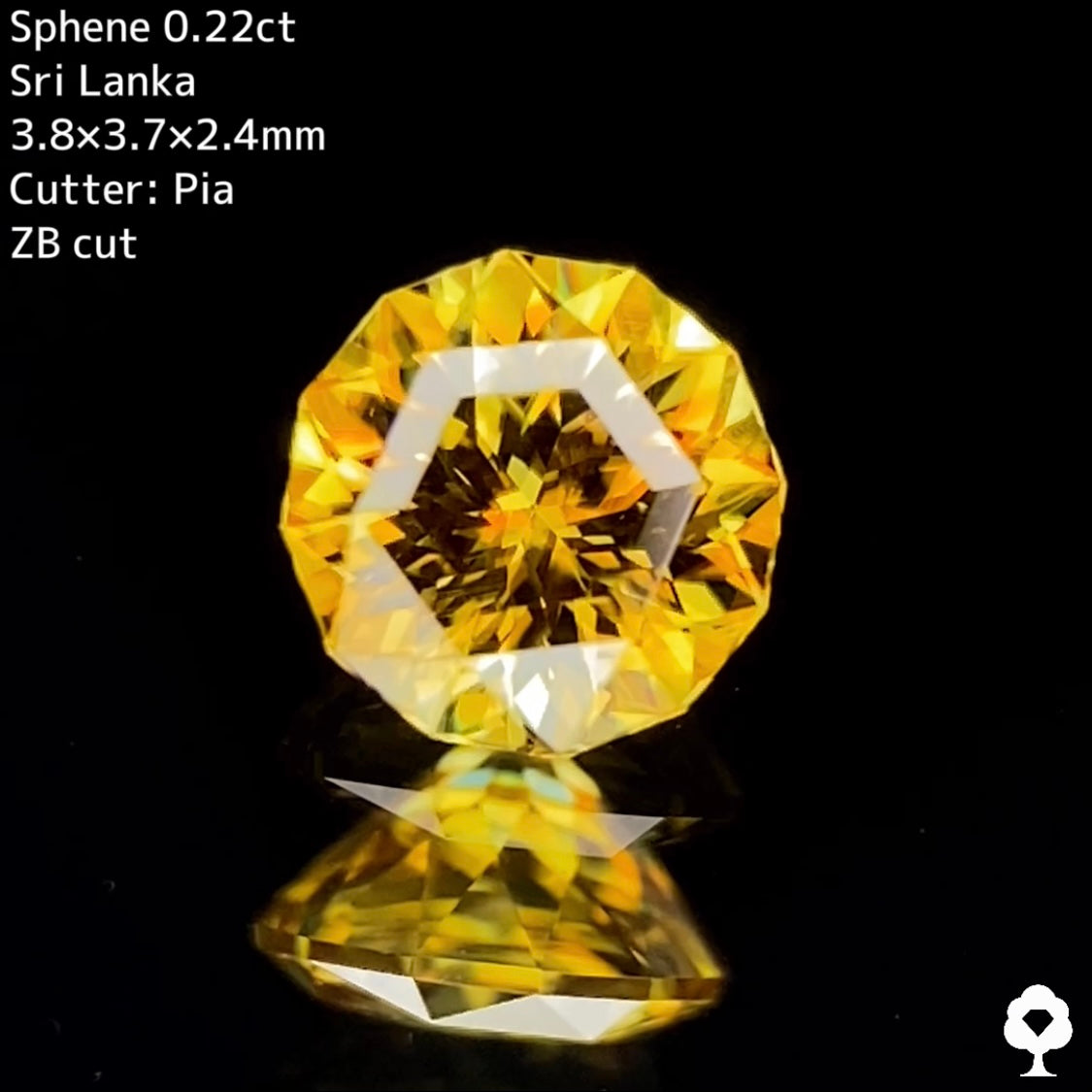 【チャットオークション落札者専用】スフェーン 0.22ct （ZB Cut）