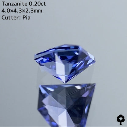 【宝石形カット】タンザナイト 0.20ct ピアッちゃん作品