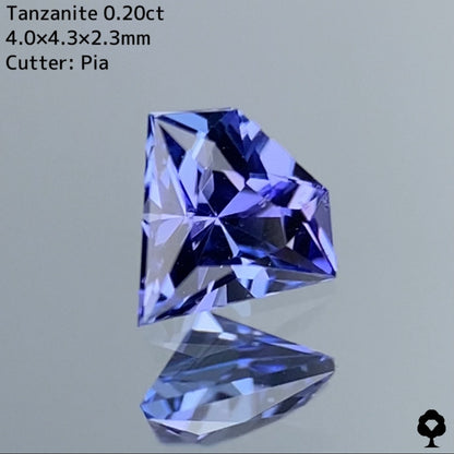 【宝石形カット】タンザナイト 0.20ct ピアッちゃん作品