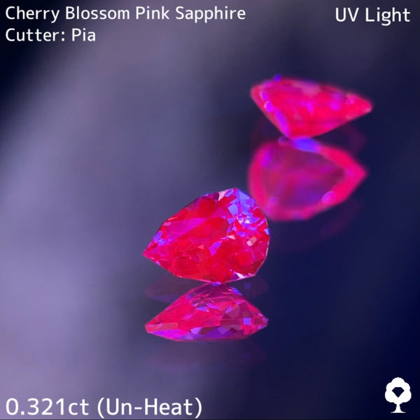 【高級プチプラ】桜の花びらのような可愛い美結晶★非加熱ピンクサファイア0.321ct