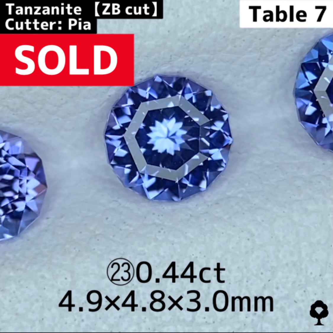 ご当選者さま専用【プチプラ抽選販売】㉓ タンザナイト（4.8mm/Table 7 ZB Cut）0.44ct