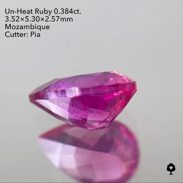 【SOLD OUT】★ゲームオーバーのたびに安くなる逆オークション★非加熱ルビー0.384ct ピアッちゃん作品 4/3 サイレンGAME配信
